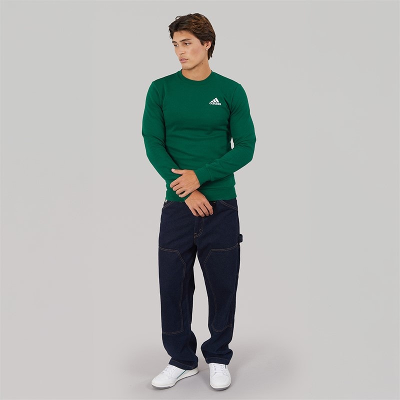 adidas Herre Essential Crew Sweatshirt Collegiate Green - Billede 4