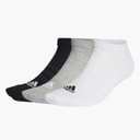 adidas Sportstøj polstrede tre pak lave ankelstrømper Grey Heather/Hvid/Sort