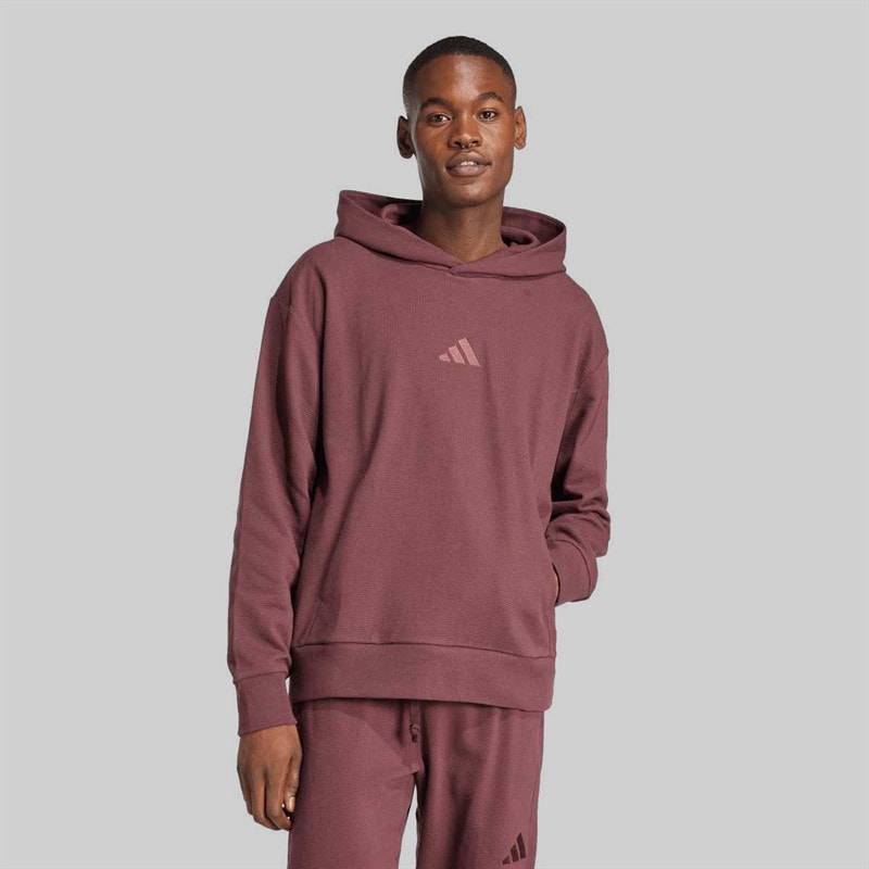 adidas Herre All SZN Cloud Jersey Hættetrøje Aurora Ruby/Aurora Ruby