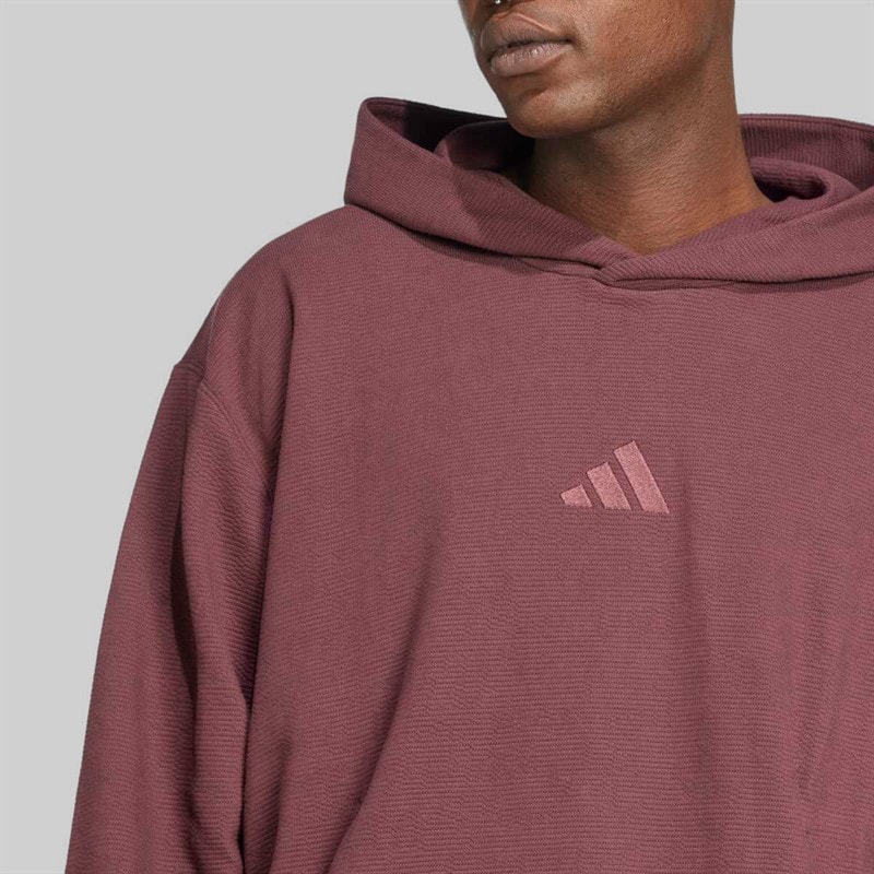 adidas Herre All SZN Cloud Jersey Hættetrøje Aurora Ruby/Aurora Ruby - Billede 3