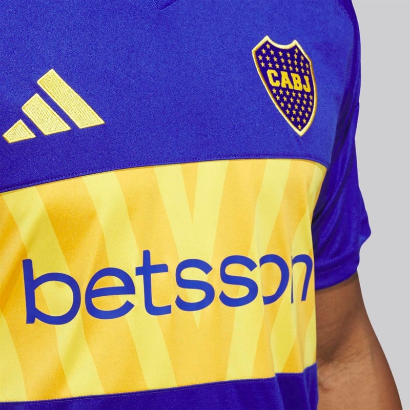 adidas Herre Cabj Boca Juniors 24/25 Hjemmebanetrøje Semi Lucid Blue/Bold Gold - Billede 3