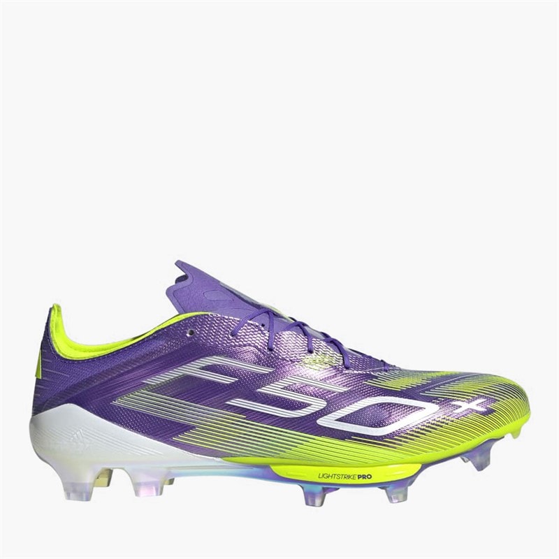 adidas Herrefodboldstøvler F50+ Radiant Blaze Pack FG fast underlag Purple Rush/Cloud White/Lucid Lemon