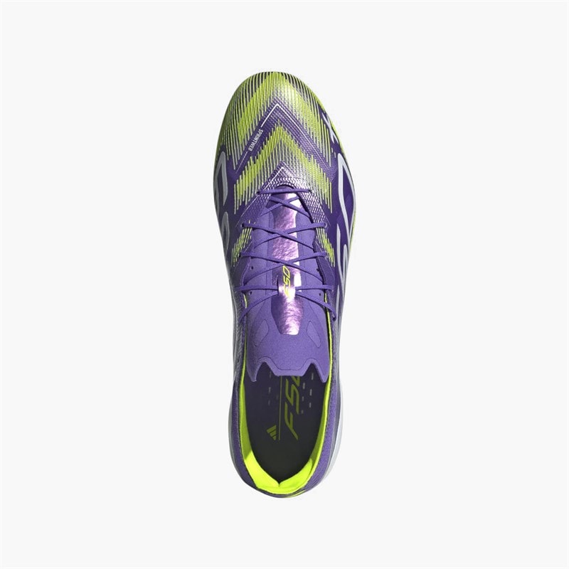 adidas Herrefodboldstøvler F50+ Radiant Blaze Pack FG fast underlag Purple Rush/Cloud White/Lucid Lemon - Billede 4
