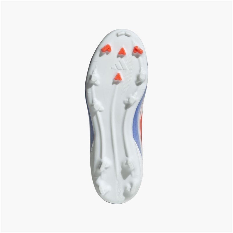adidas Junior F50 Liga Fremrykning Pakke FG/MG Fast/Multi Grund Fodboldstøvler Cloud White/Solar Red/Lucid Blue - Billede 2