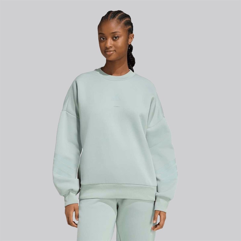 adidas Dame Future Icons 3 striber sweatshirt Wonder Sage - Billede 2