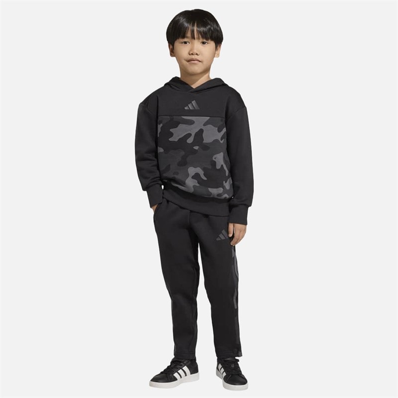 adidas Børne sæsonbestemte essentials camouflage træningsdragt Sort/Carbon