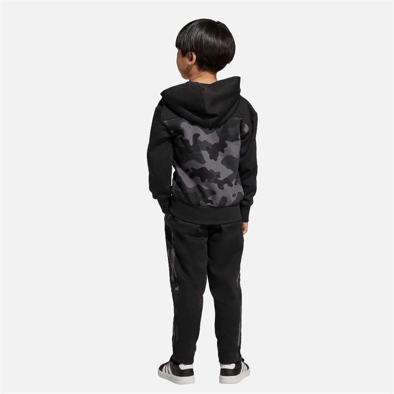adidas Børne sæsonbestemte essentials camouflage træningsdragt Sort/Carbon - Billede 2