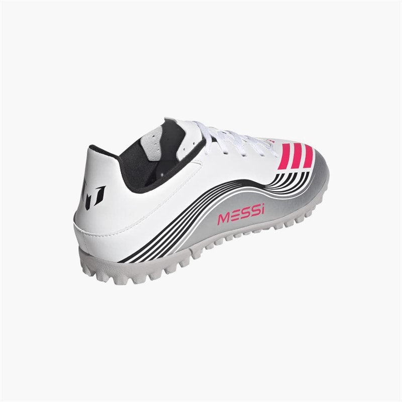 adidas Herre F50 Messi Club Prestig10 Pakke TF Kunstgræs Fodboldstøvler Cloud White/Lucid Red/Silver Metallic - Billede 3