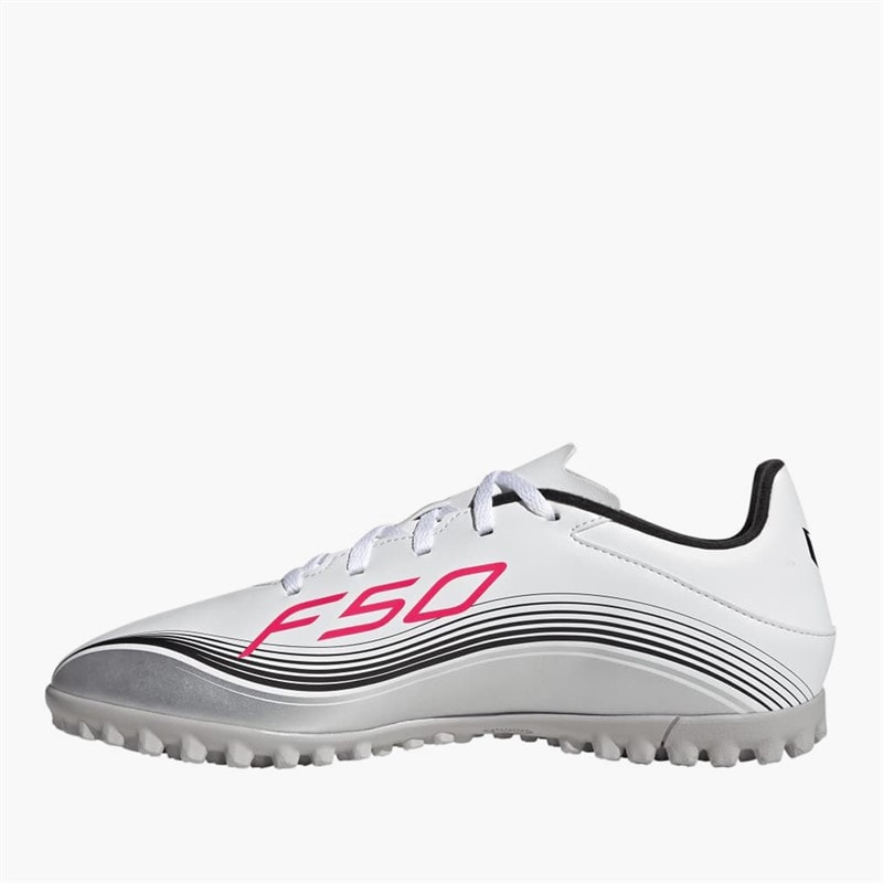 adidas Herre F50 Messi Club Prestig10 Pakke TF Kunstgræs Fodboldstøvler Cloud White/Lucid Red/Silver Metallic - Billede 5