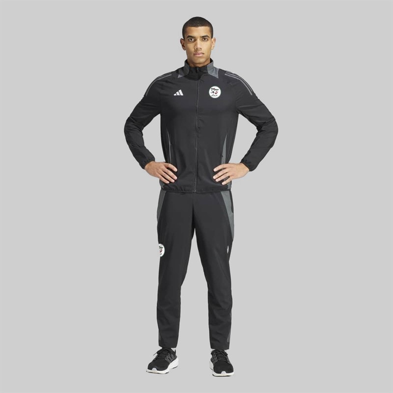 adidas Herre FAF Algeriet FC 24/25 Præsentationsjakke Sort/Team Dark Grey - Billede 4