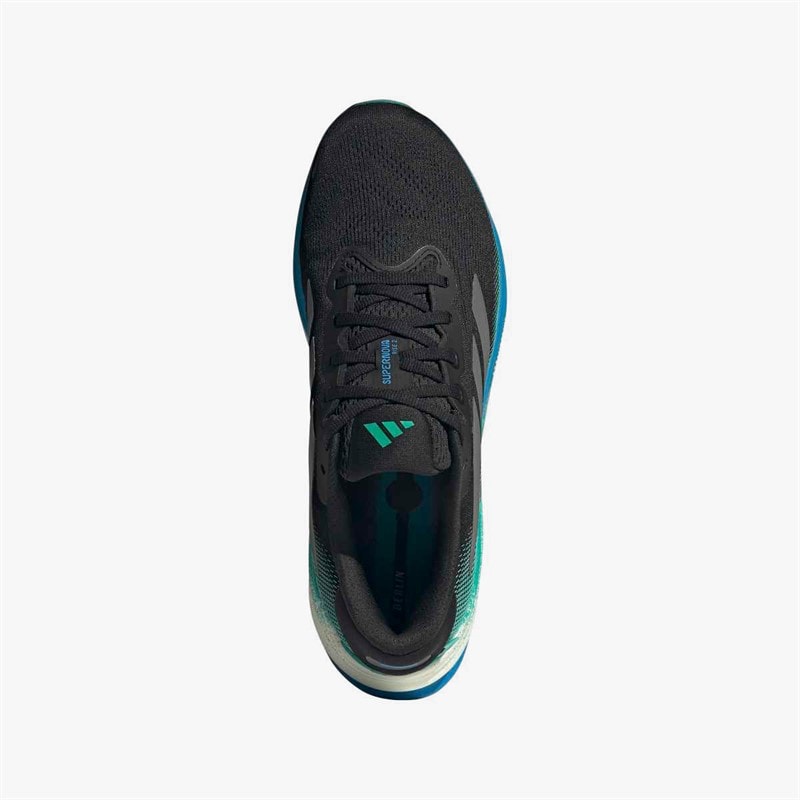 adidas Herre Supernova Rise 2 Neutrale Løbesko Core Black/Iron Metallic/Glory Green - Billede 4