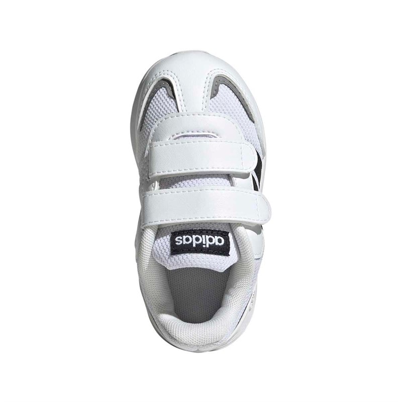 adidas spædBørn Tensaur Switch Velcro Træningssko Cloud White/Core Black/Grey Four - Billede 4