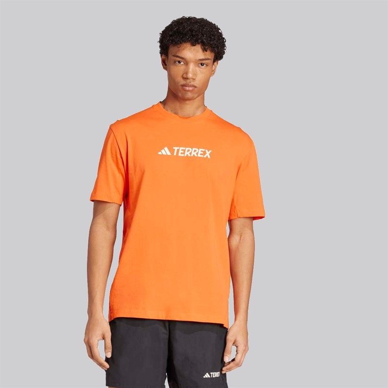 adidas Herre Terrex Classic Logo T-shirt Semi Impact Orange