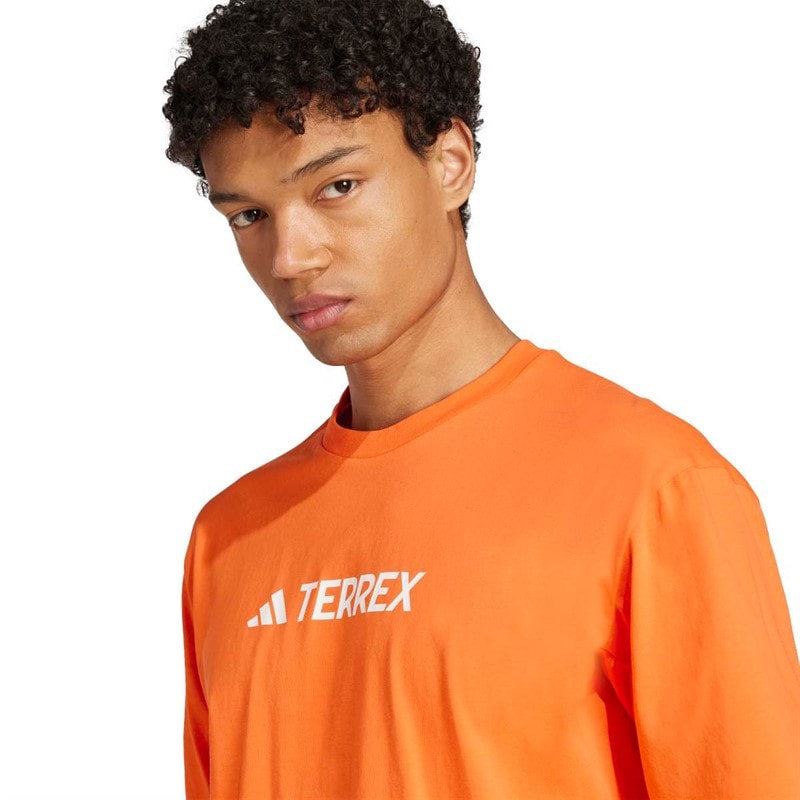 adidas Herre Terrex Classic Logo T-shirt Semi Impact Orange - Billede 3