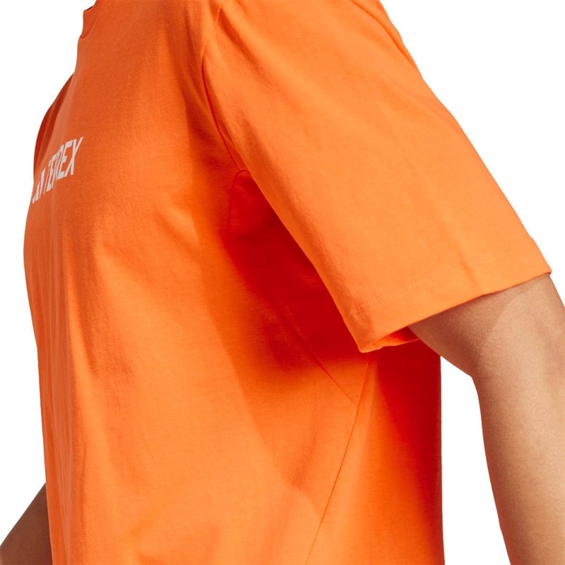 adidas Herre Terrex Classic Logo T-shirt Semi Impact Orange - Billede 5