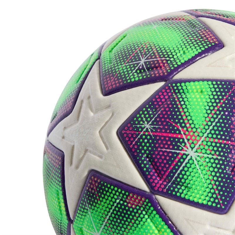 adidas Dame UEFA Champions League 25/26 Officiel Pro Match Fodbold (FIFA Kvalitet Pro Certificeret) Hvid/Shock Pink/Multi/Solar Yellow - Billede 4