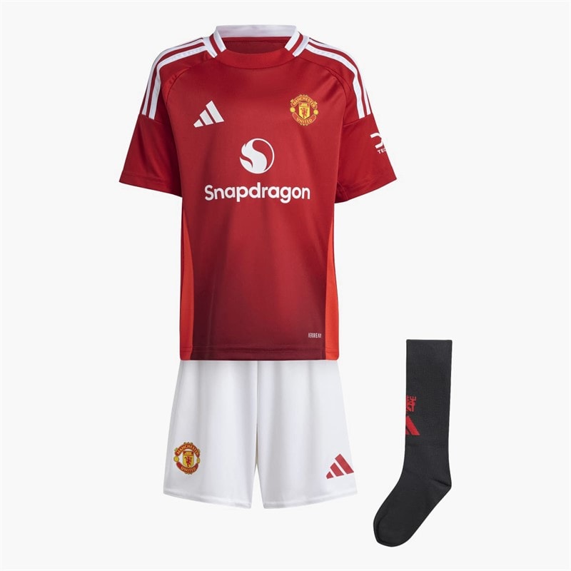 adidas Børn MUFC Manchester United 24/25 Hjemme Mini Sæt Mufc Red - Billede 3