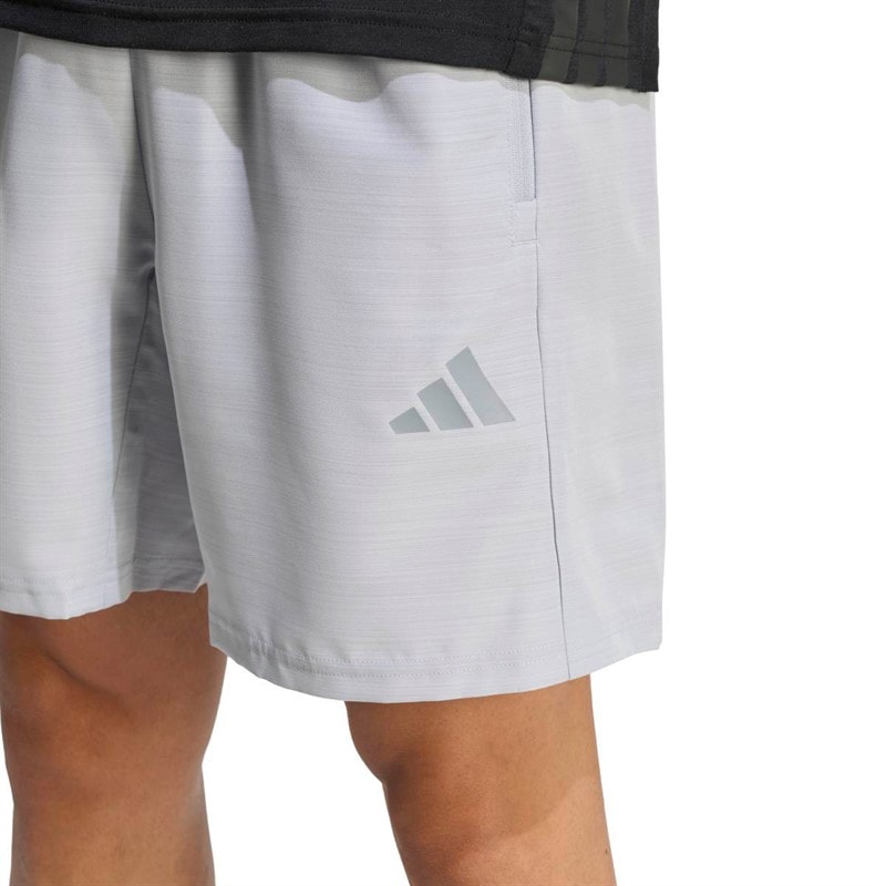 adidas Herre Workout Essentials Base Melange Vævede Shorts Halo Silver Mel - Billede 3