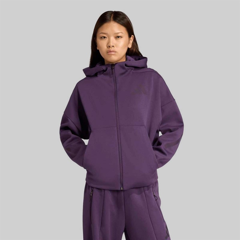 adidas Dame Z.N.E Fuld lynlås hættetrøje Aurora Plum