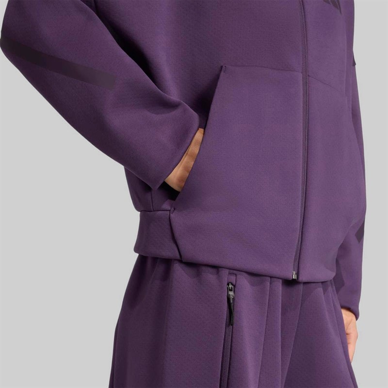 adidas Dame Z.N.E Fuld lynlås hættetrøje Aurora Plum - Billede 5