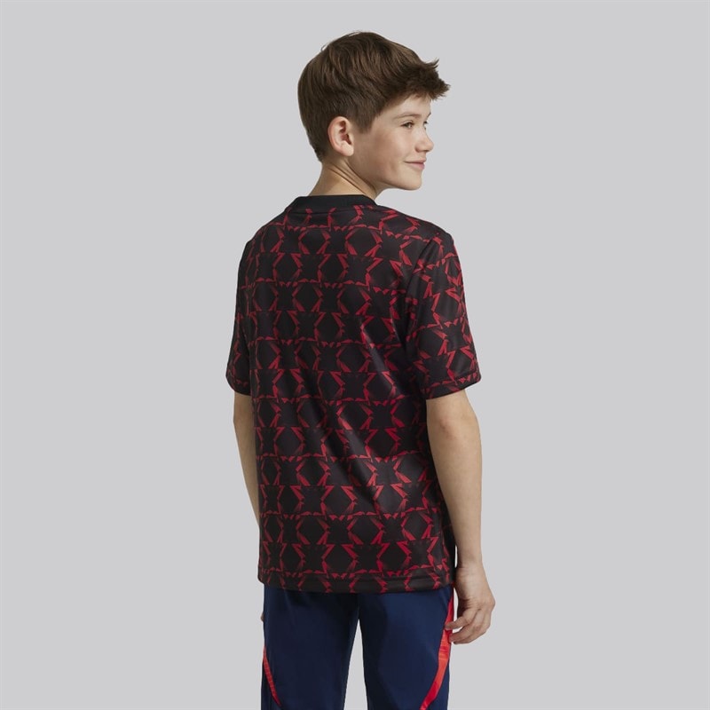 adidas Junior Drenge MUFC Manchester United 24/25 Pre Match Trøje Sort/Mufc Red - Billede 2