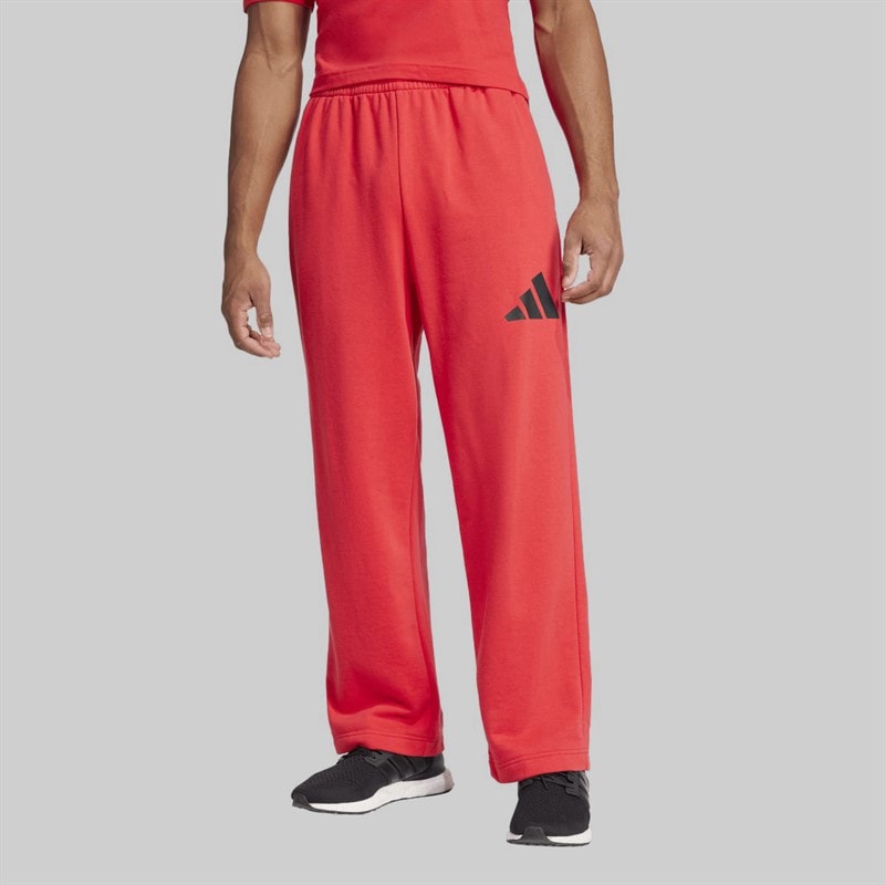 adidas Herre Essentielle Vide Ben 3 Stribe Logo Joggingbukser Pure Ruby/Sort - Billede 1