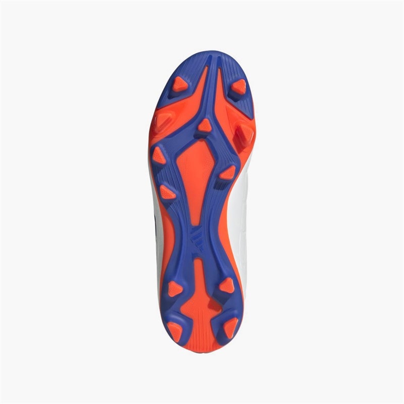 adidas Junior Copa Pure 2 Club Fremrykning Pakke FG Fast Underlag Fodboldstøvler Cloud White/Lucid Blue/Solar Red - Billede 2