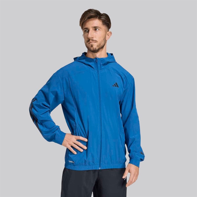 adidas Herre Tech Essentials Trænings Fuld Lynlås Hættetrøje Dusky Petrol