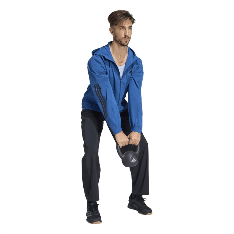 adidas Herre Tech Essentials Trænings Fuld Lynlås Hættetrøje Dusky Petrol - Billede 4