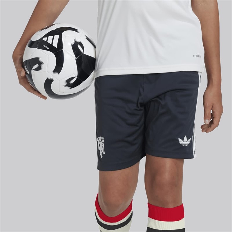 adidas Junior Drenge MUFC Manchester United 24/2 Tredje shorts Carbon - Billede 2