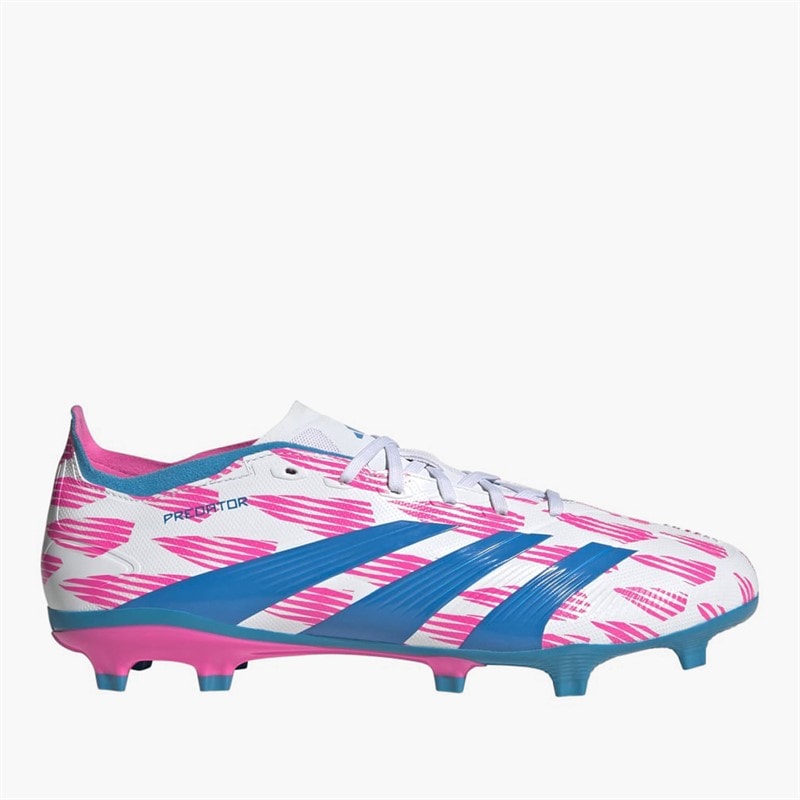 adidas Herre Predator League Genopstandelsespakke FG Fast Bund Fodboldstøvler Cloud White/Solar Blue/Solar Pink - Billede 1