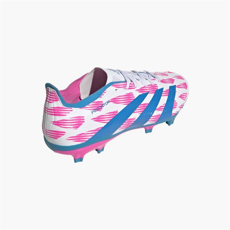 adidas Herre Predator League Genopstandelsespakke FG Fast Bund Fodboldstøvler Cloud White/Solar Blue/Solar Pink - Billede 3