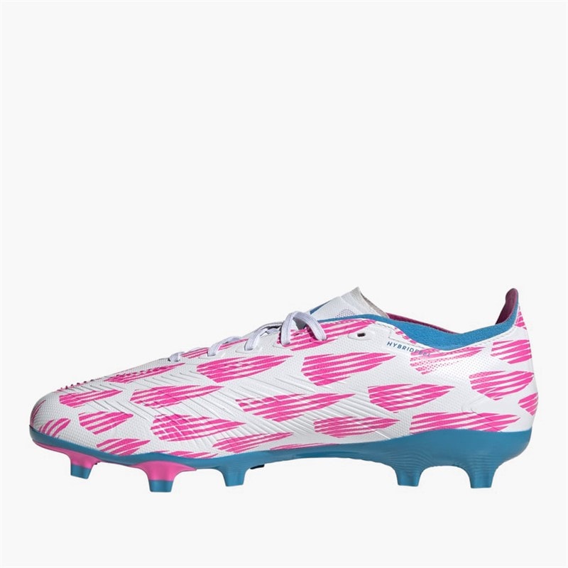 adidas Herre Predator League Genopstandelsespakke FG Fast Bund Fodboldstøvler Cloud White/Solar Blue/Solar Pink - Billede 5