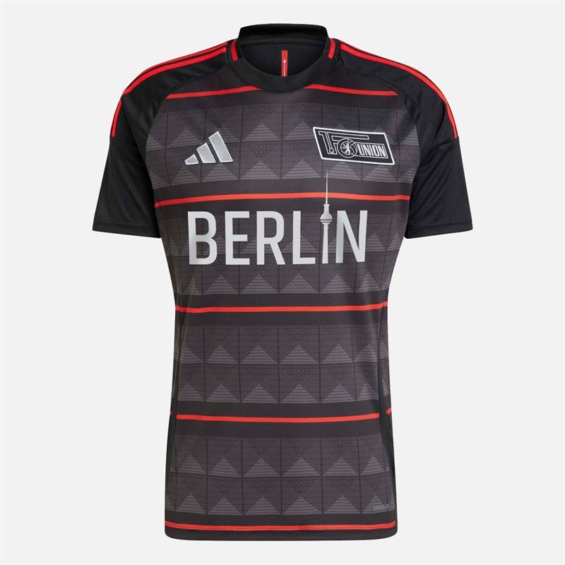 adidas Herre FCU 1FC Union Berlin 24/25 udebanetrøje Sort/Vivid Red