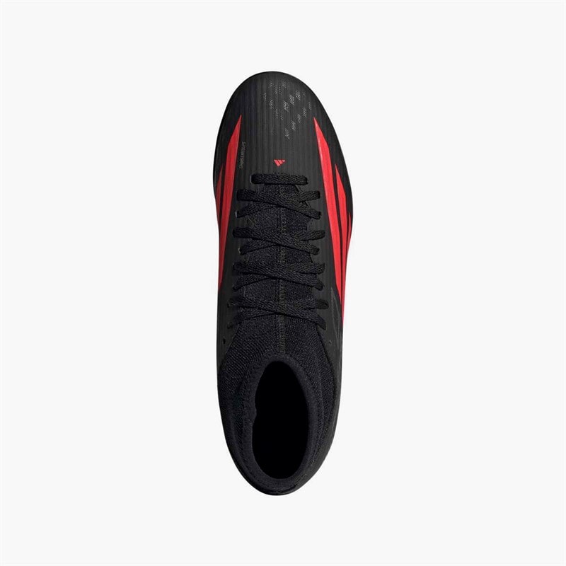 adidas Herre F50 Club Mid Cut Stealth Victory Pack TF Kunstgræs Fodboldstøvler Core Black/Lucid Red/Sort - Billede 4