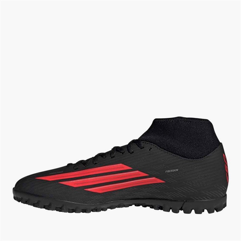 adidas Herre F50 Club Mid Cut Stealth Victory Pack TF Kunstgræs Fodboldstøvler Core Black/Lucid Red/Sort - Billede 5