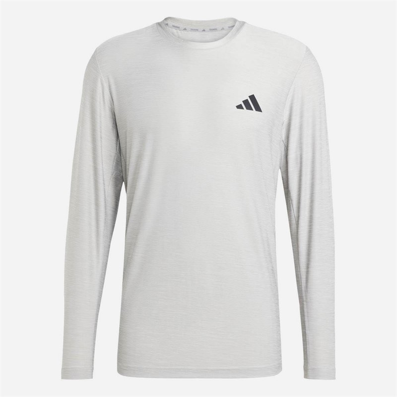 adidas Herre Train Essentials Stretch Langærmet T-shirt Medium Grey Heather