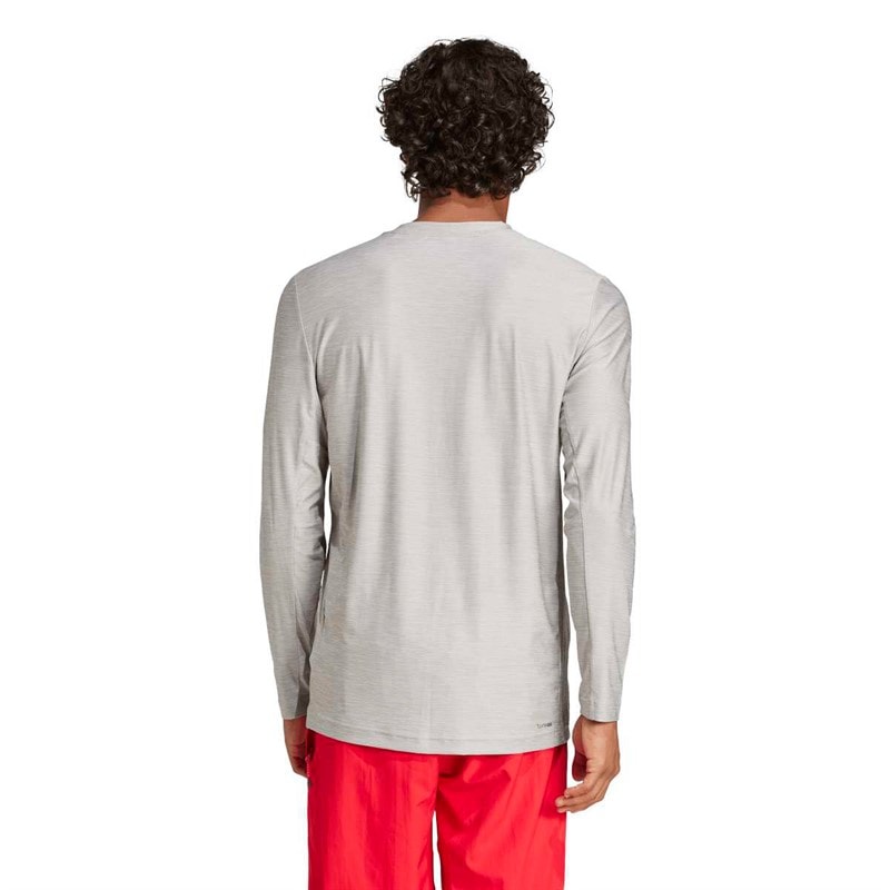 adidas Herre Train Essentials Stretch Langærmet T-shirt Medium Grey Heather - Billede 3