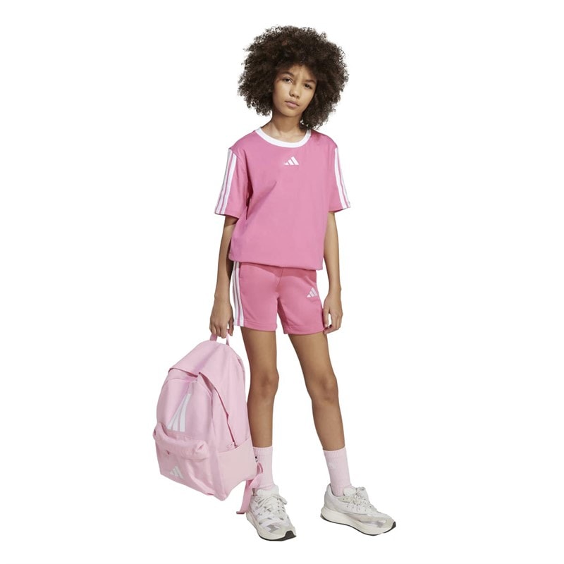 adidas Junior Piger Basis T-shirt Pink Fusion/Hvid - Billede 3