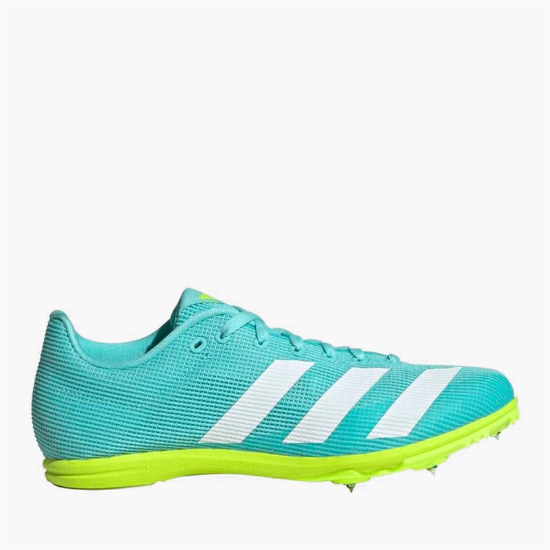 adidas Junior Adizero Allroundstar Løbesko til baneløb med pigge Flash Aqua/Cloud White/Lucid Lemon