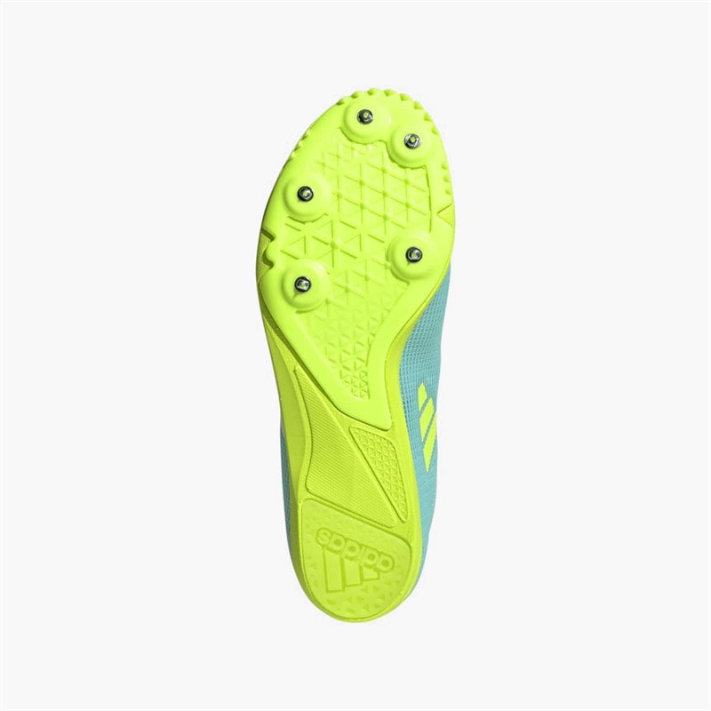 adidas Junior Adizero Allroundstar Løbesko til baneløb med pigge Flash Aqua/Cloud White/Lucid Lemon - Billede 2