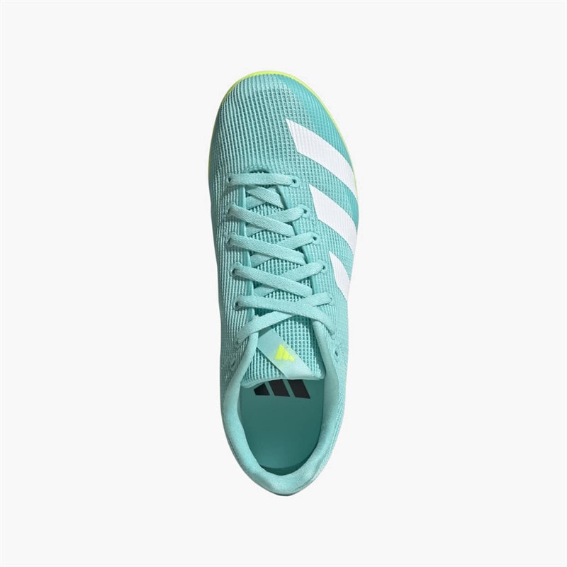 adidas Junior Adizero Allroundstar Løbesko til baneløb med pigge Flash Aqua/Cloud White/Lucid Lemon - Billede 4