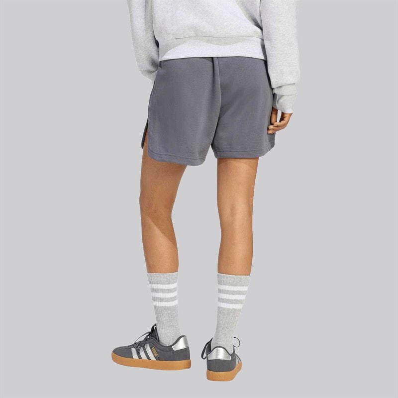 adidas Dame 3 striber Studio løs pasform fleece shorts Aurora Onix - Billede 2