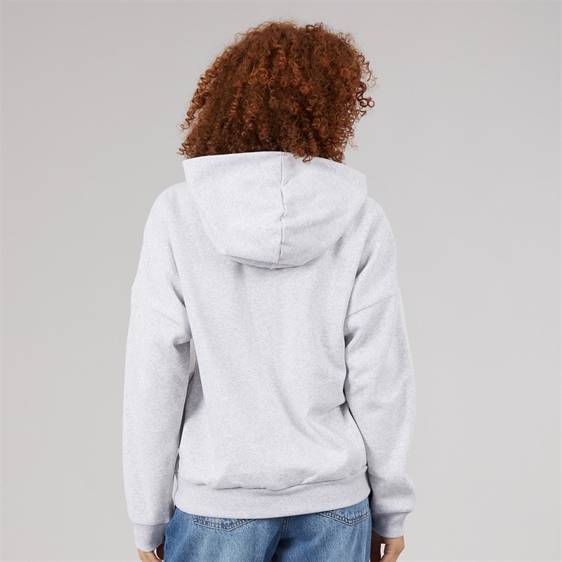 adidas Dame 3 striber Studio Hættetrøje Light Grey Heather - Billede 2