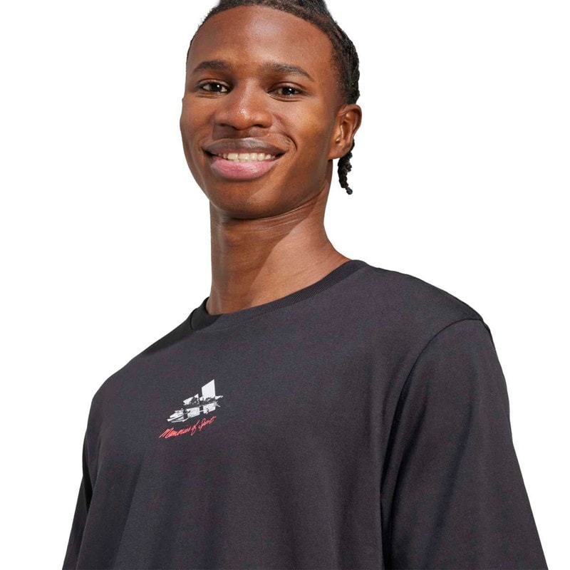 adidas Herreminder Om Sport Galleri Bagside Grafik T-shirt Sort - Billede 4