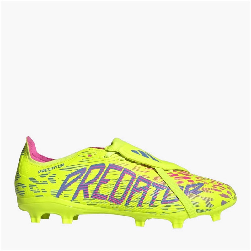 adidas Herre Predator League Tongue FG/MG Faste/Multi Terre Fodboldstøvler Lucid Lemon/Blue Fusion/Lucid Pink