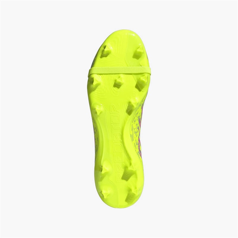 adidas Herre Predator League Tongue FG/MG Faste/Multi Terre Fodboldstøvler Lucid Lemon/Blue Fusion/Lucid Pink - Billede 2