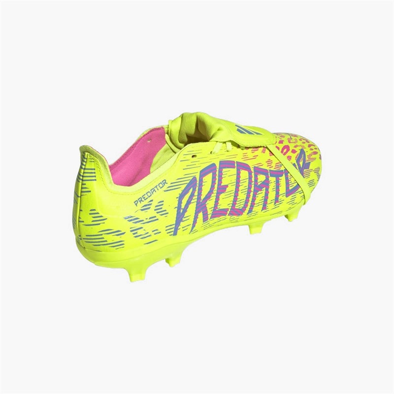 adidas Herre Predator League Tongue FG/MG Faste/Multi Terre Fodboldstøvler Lucid Lemon/Blue Fusion/Lucid Pink - Billede 3