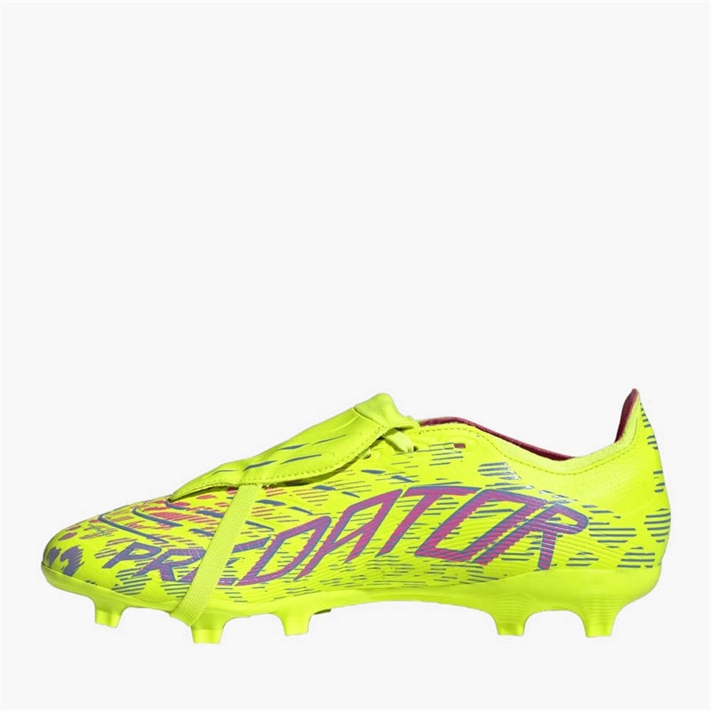 adidas Herre Predator League Tongue FG/MG Faste/Multi Terre Fodboldstøvler Lucid Lemon/Blue Fusion/Lucid Pink - Billede 5