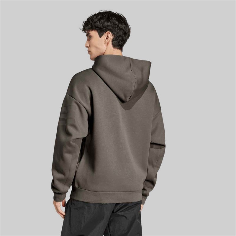 adidas Herre Future Icons 3 striber lynlås hættetrøje Putty Beige - Billede 3